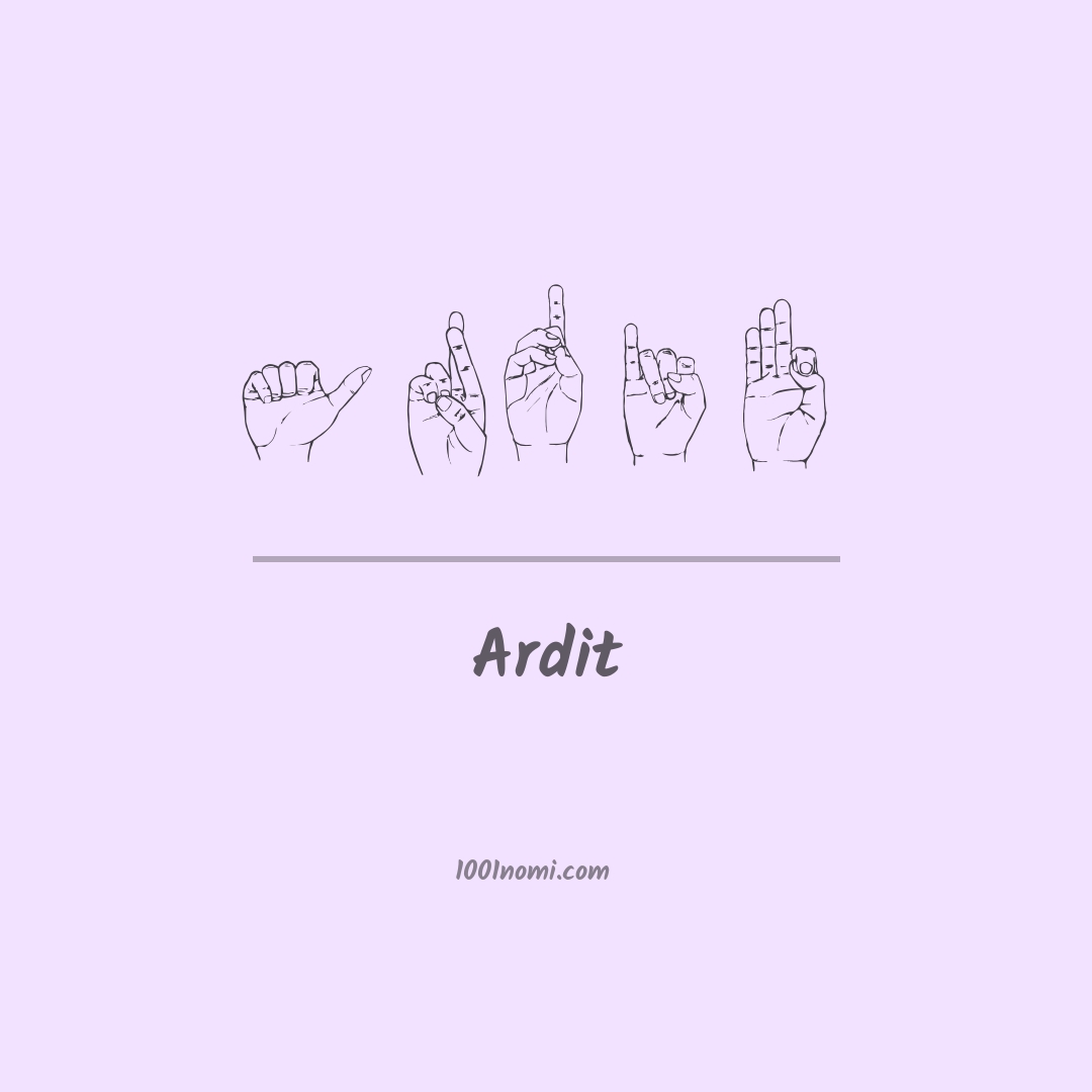 Ardit nella lingua dei segni Ardit nella lingua dei segni