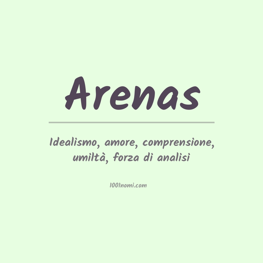 Significato del nome Arenas