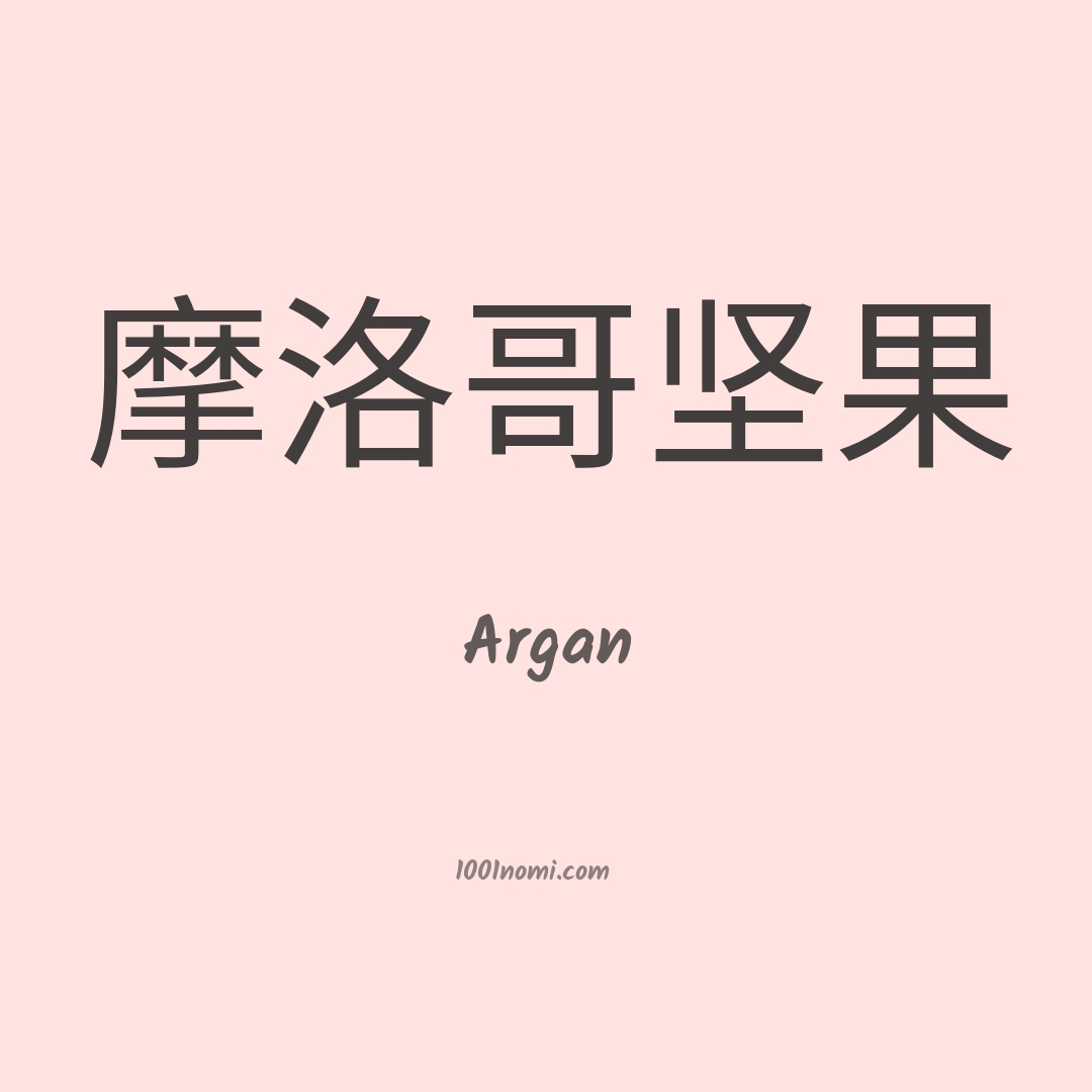 Argan in cinese