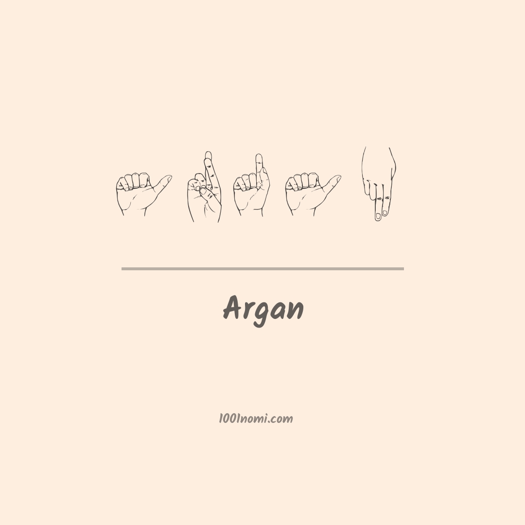 Argan nella lingua dei segni