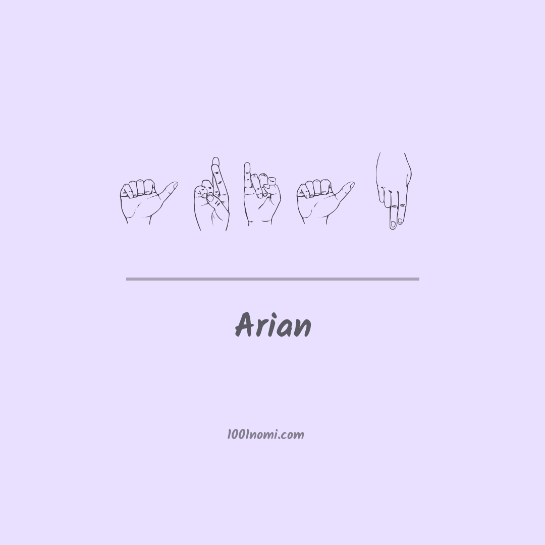 Arian nella lingua dei segni