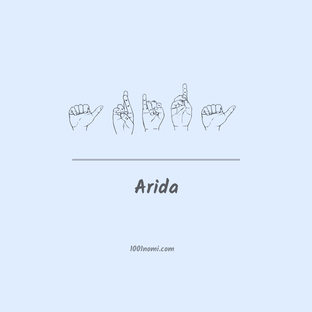 Arida nella lingua dei segni