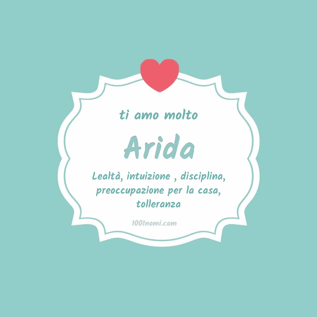 Ti amo molto Arida