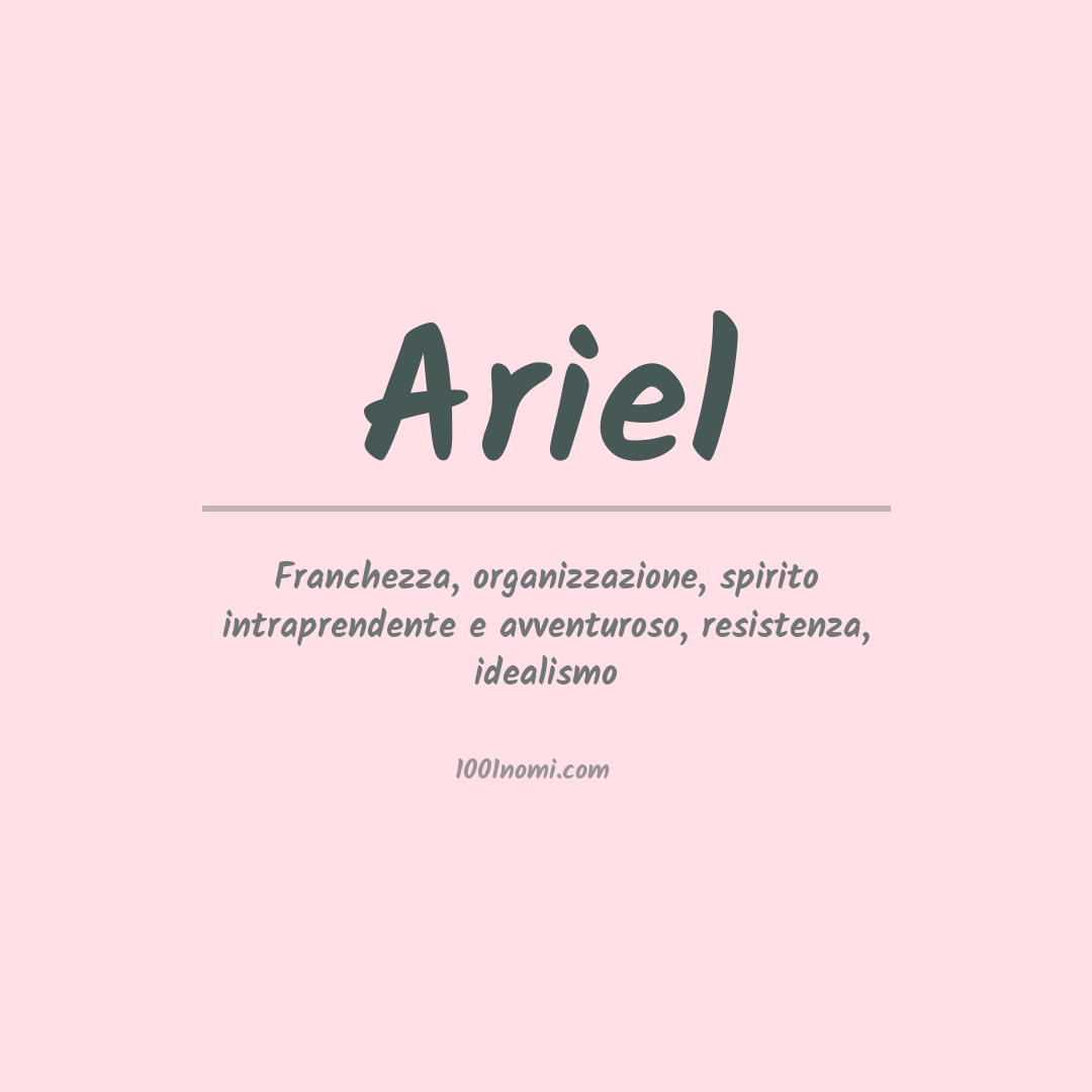 Significato del nome Ariel