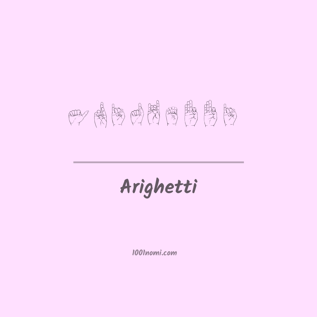 Arighetti nella lingua dei segni