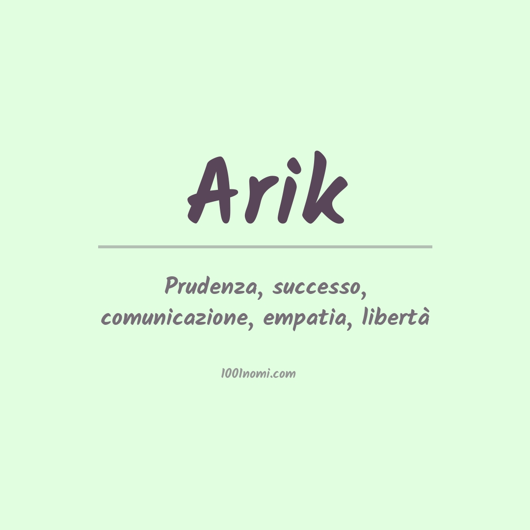 Significato del nome Arik Significato del nome Arik