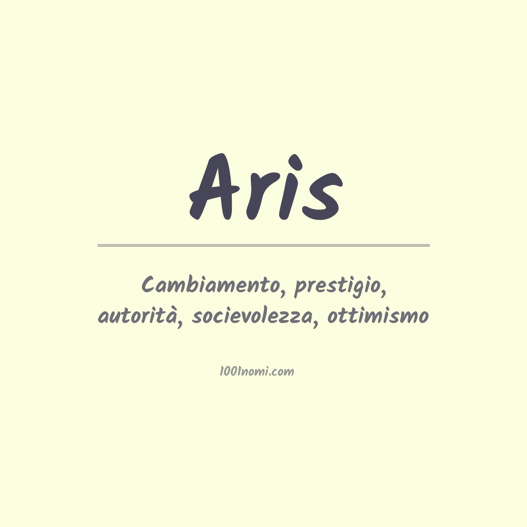 Significato del nome Aris