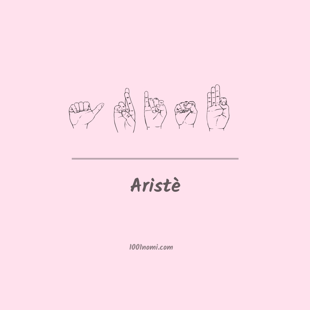 Aristè nella lingua dei segni