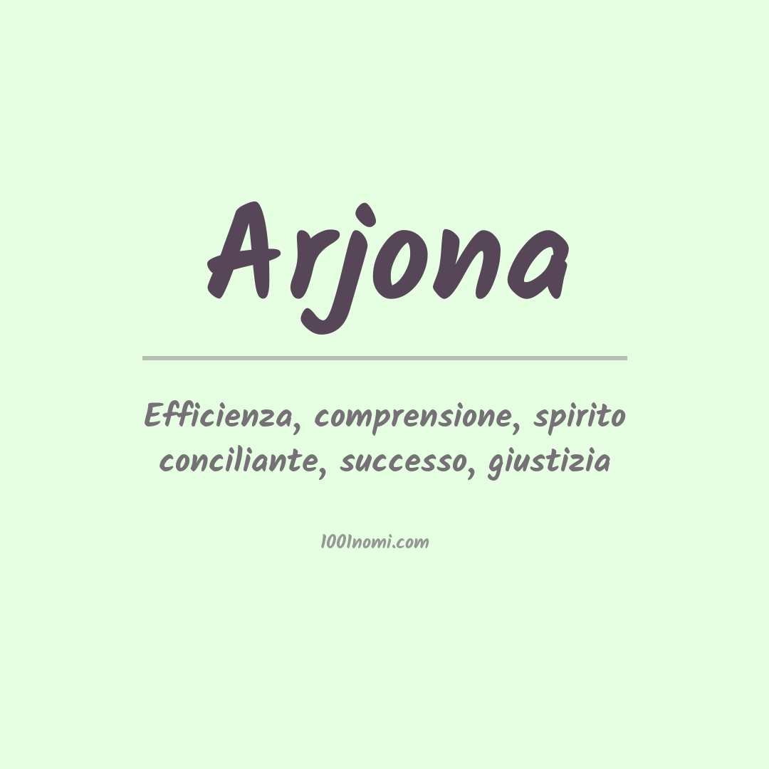 Significato del nome Arjona