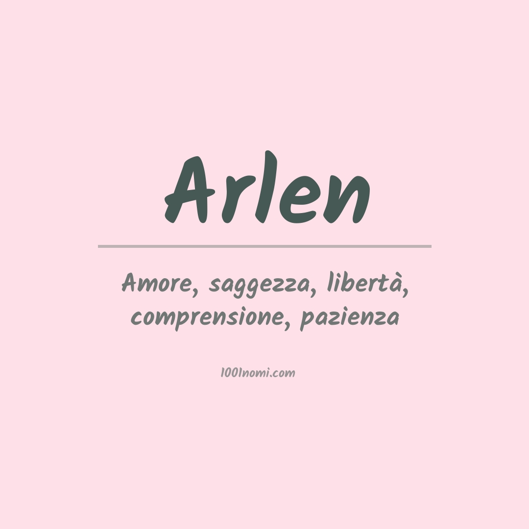 Significato del nome Arlen