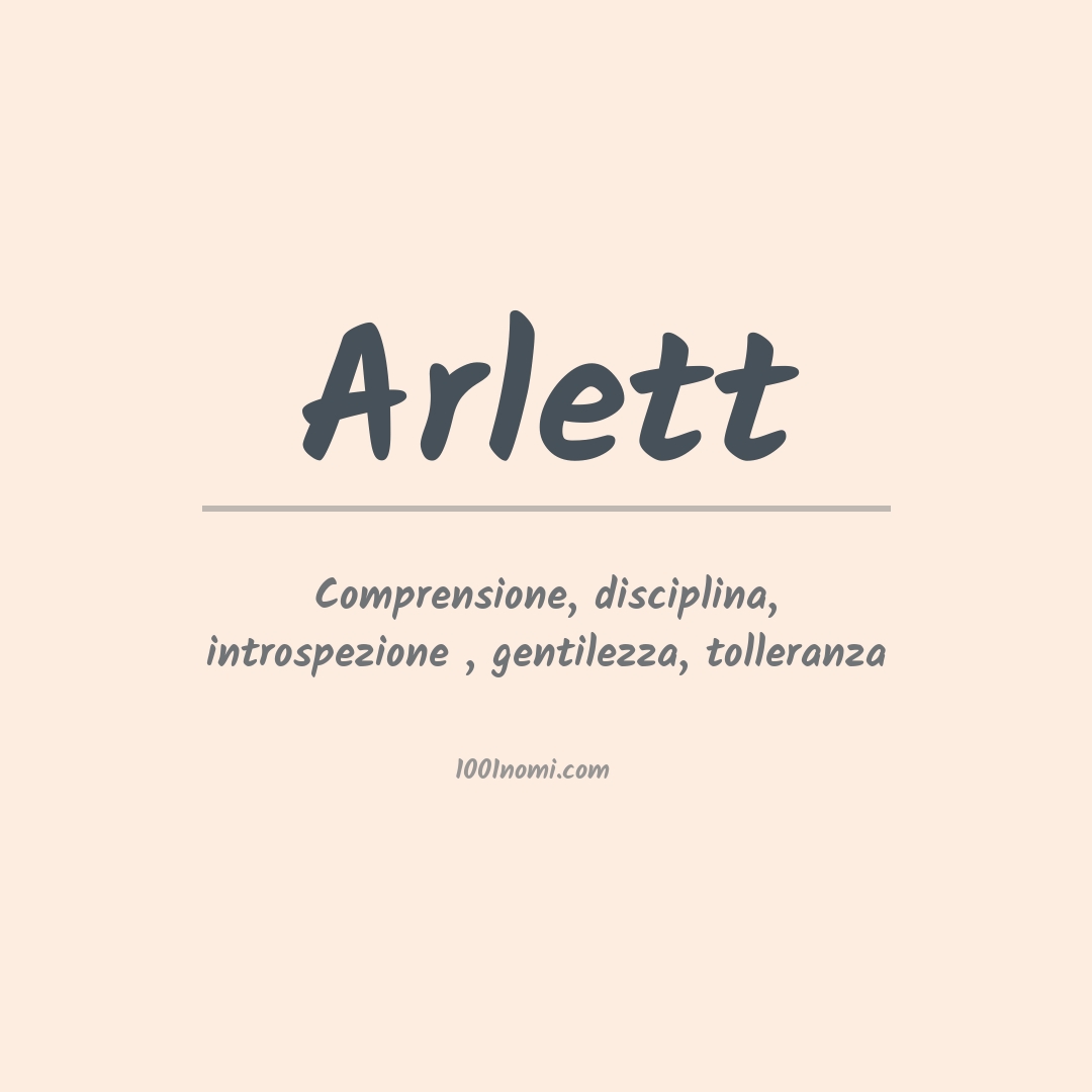 Significato del nome Arlett