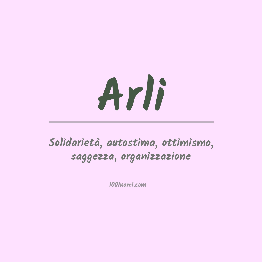 Significato del nome Arli