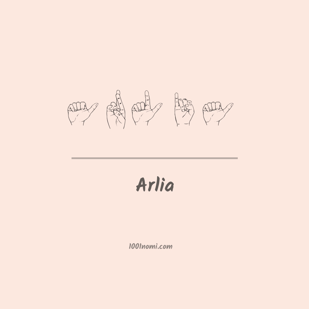 Arlia nella lingua dei segni