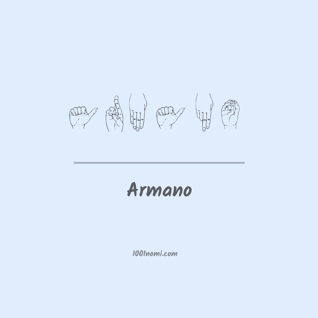 Armano nella lingua dei segni