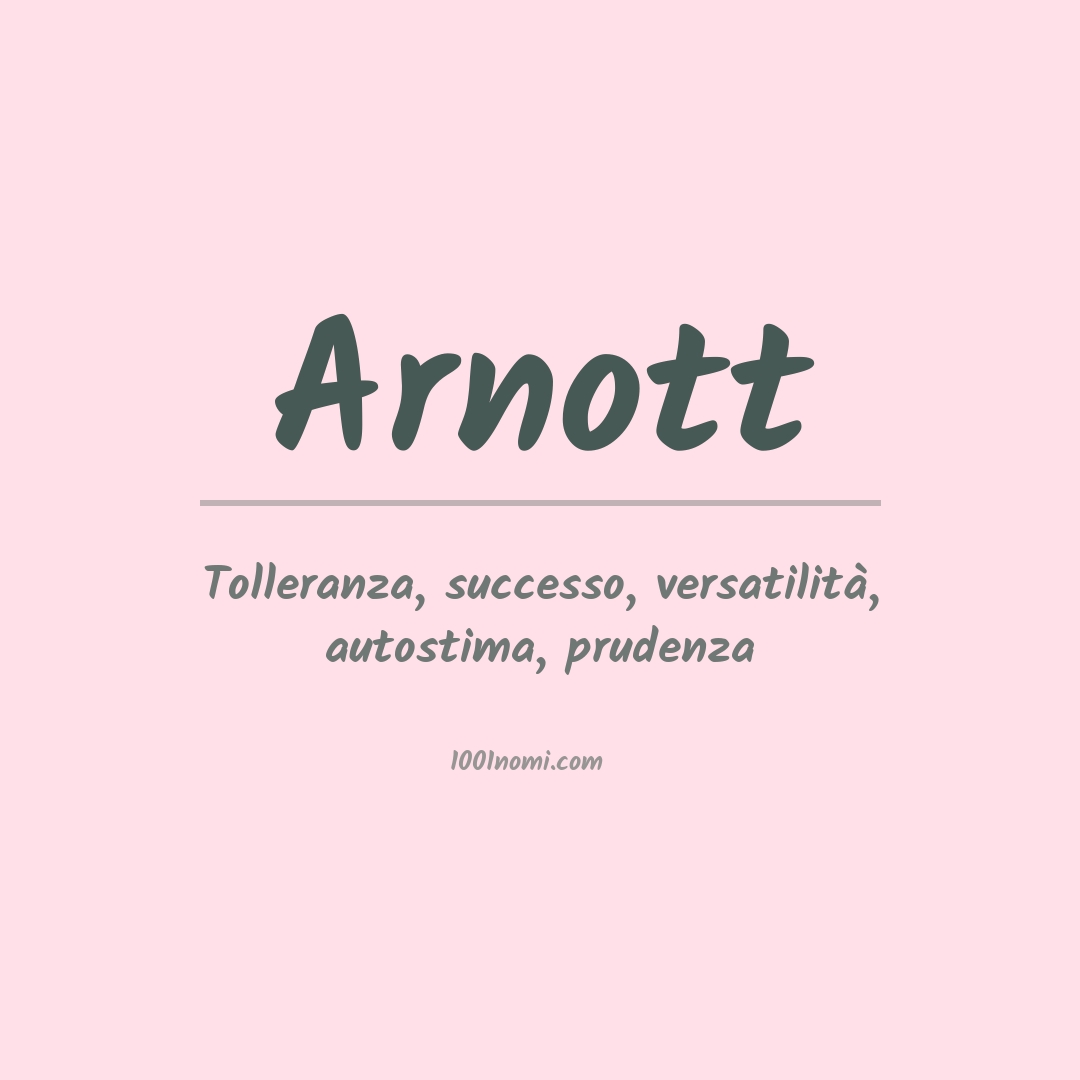 Significato del nome Arnott