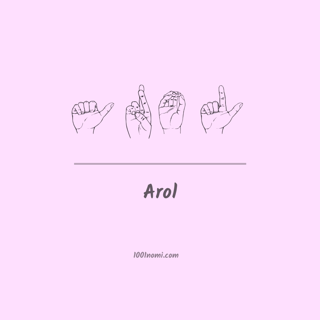 Arol nella lingua dei segni