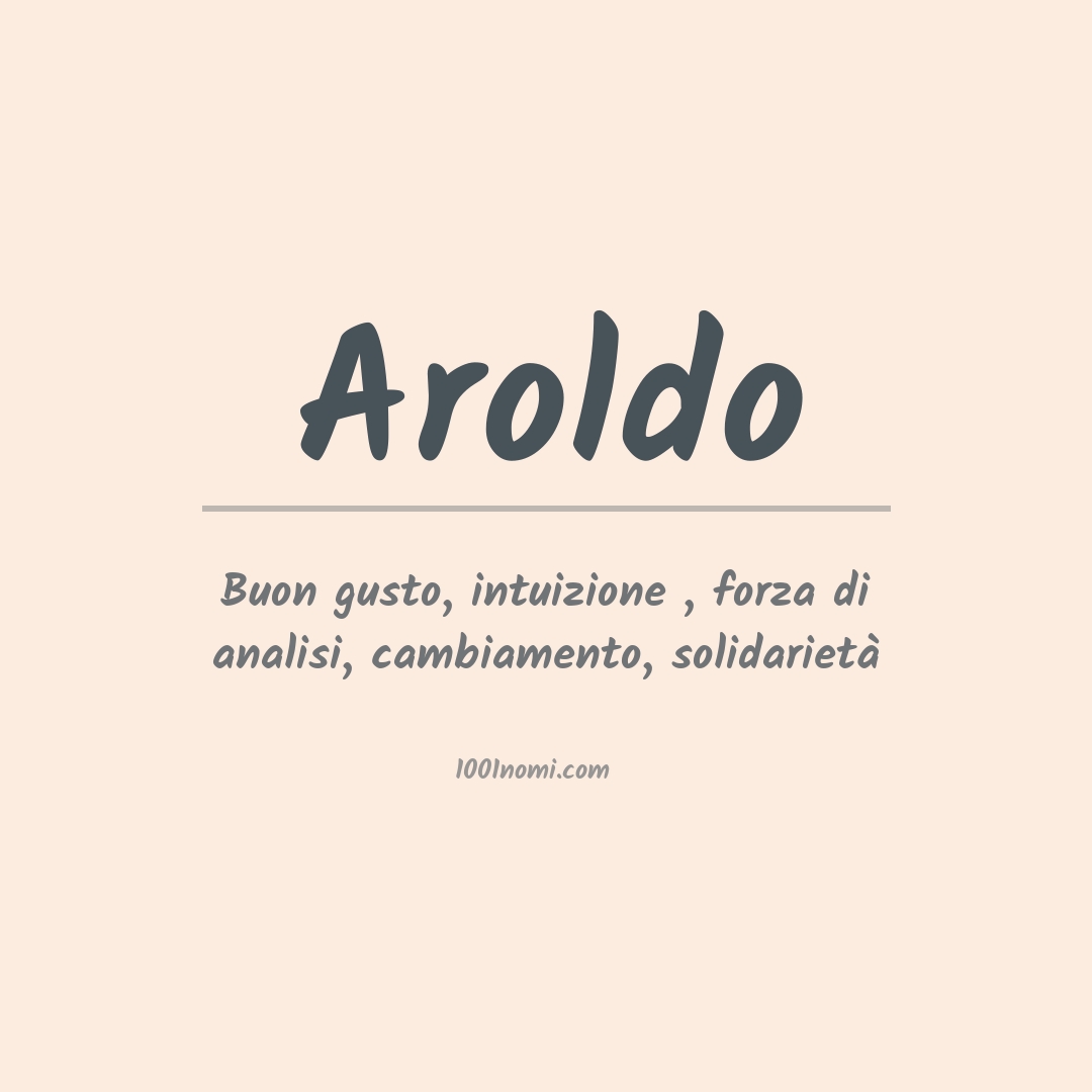 Significato del nome Aroldo Significato del nome Aroldo