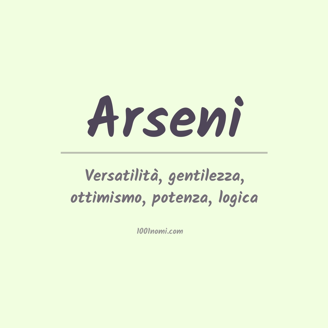 Significato del nome Arseni