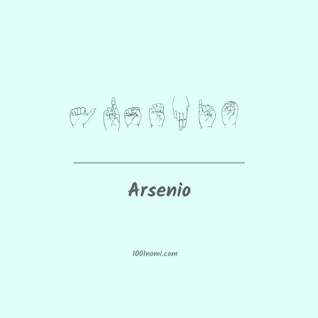 Arsenio nella lingua dei segni Arsenio nella lingua dei segni