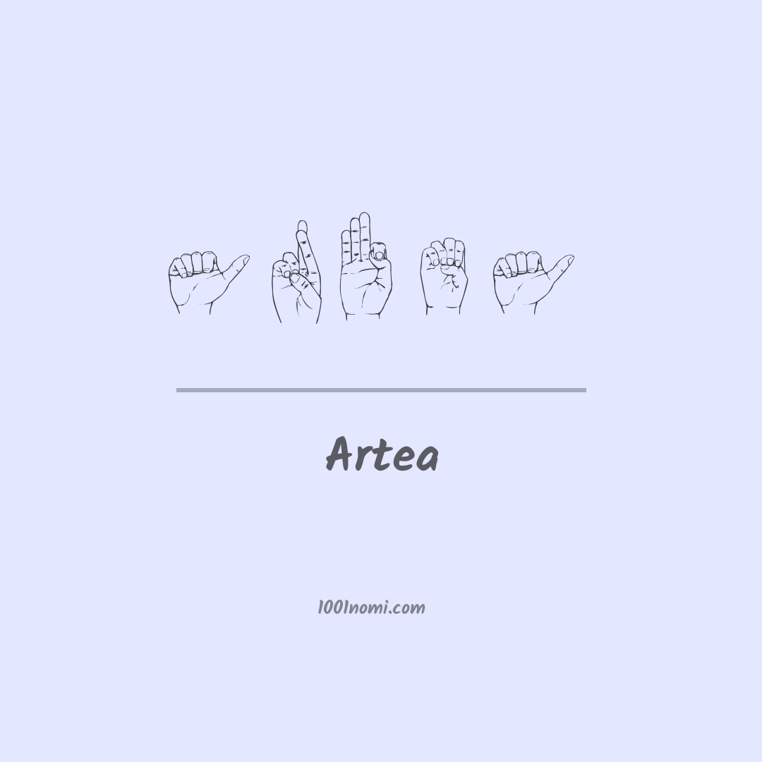 Artea nella lingua dei segni