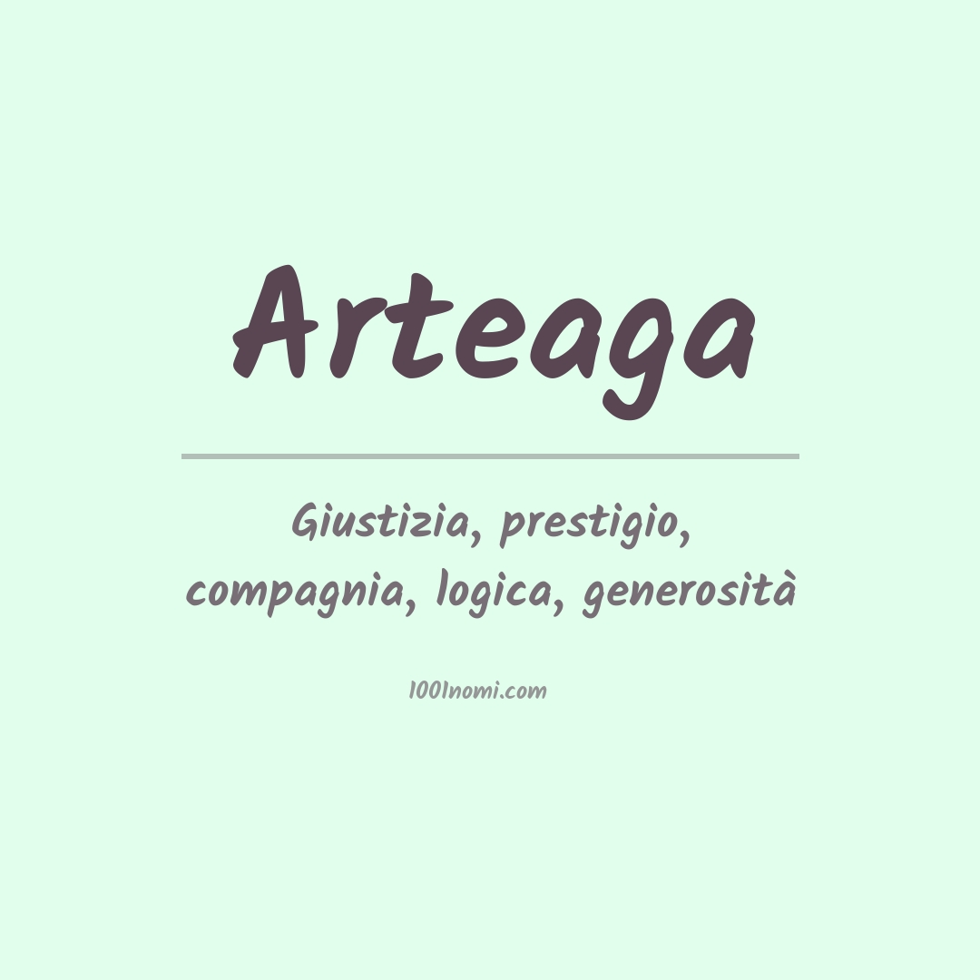 Significato del nome Arteaga