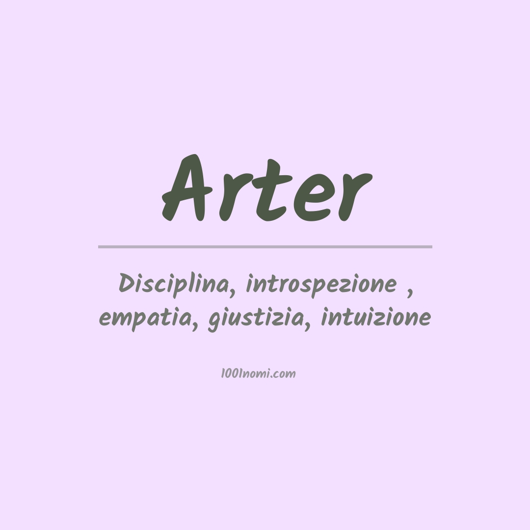 Significato del nome Arter