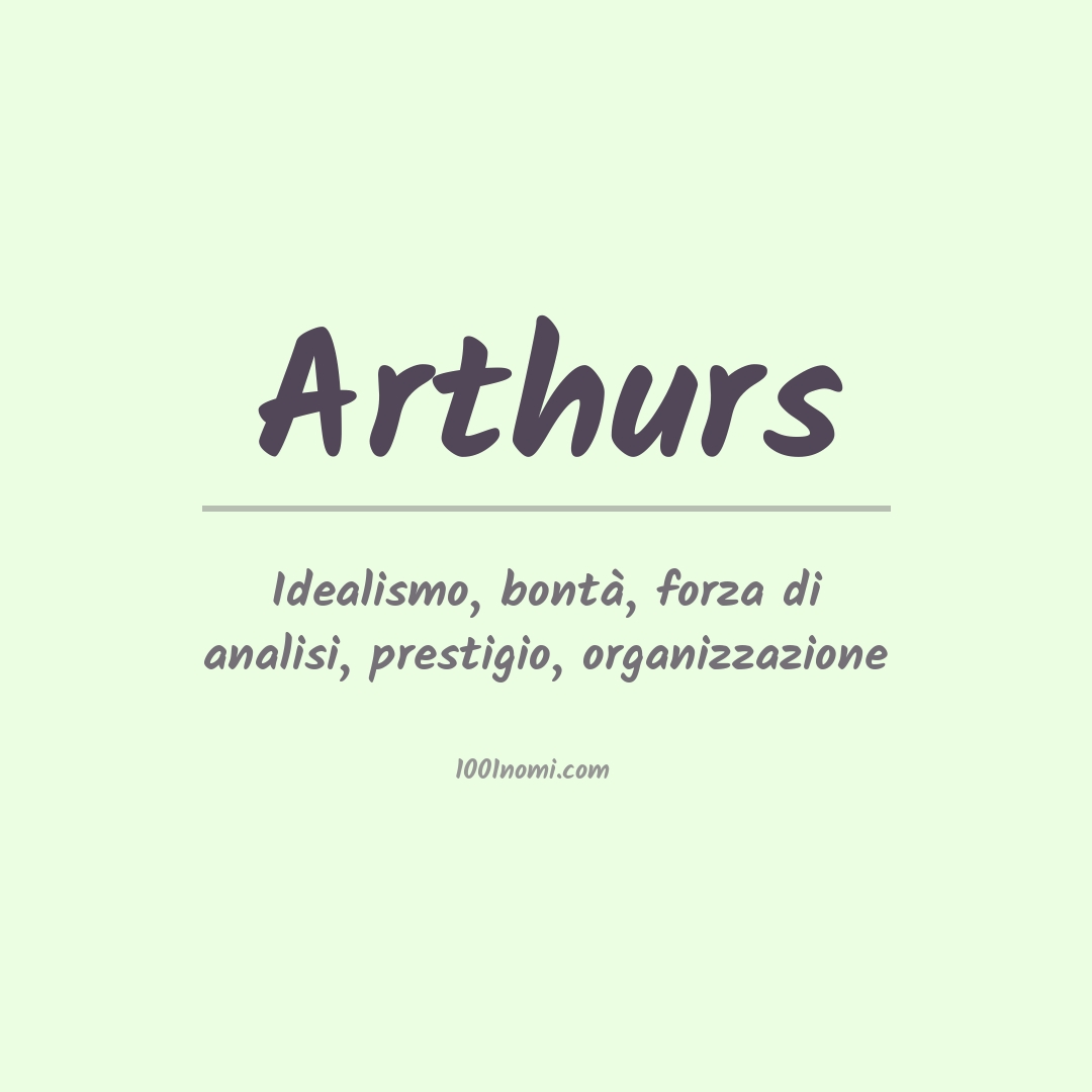 Significato del nome Arthurs