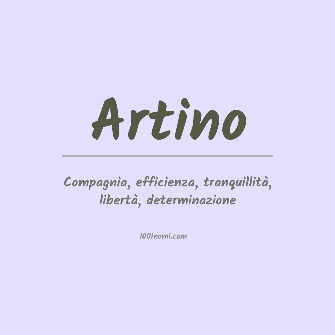 Significato del nome Artino