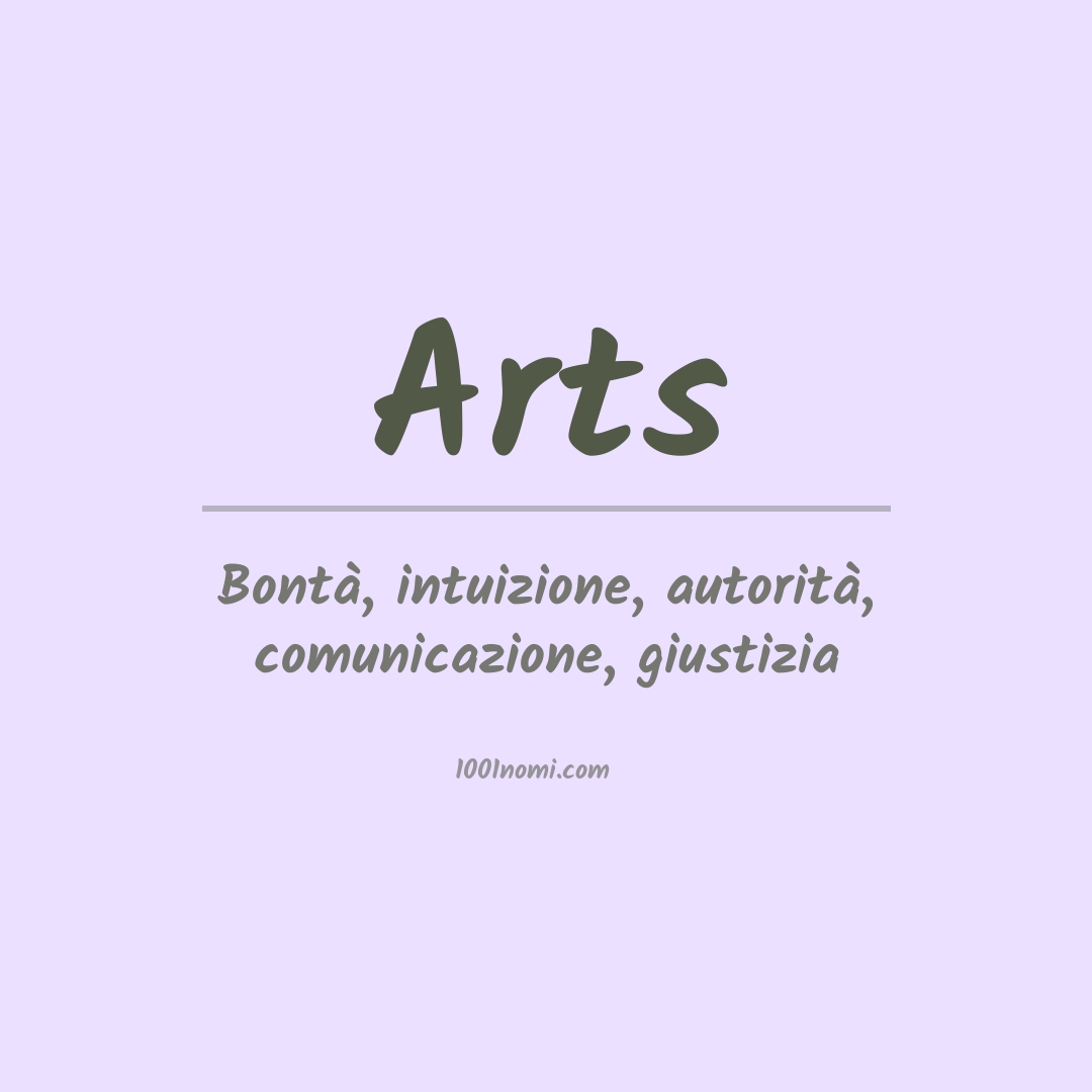 Significato del nome Arts