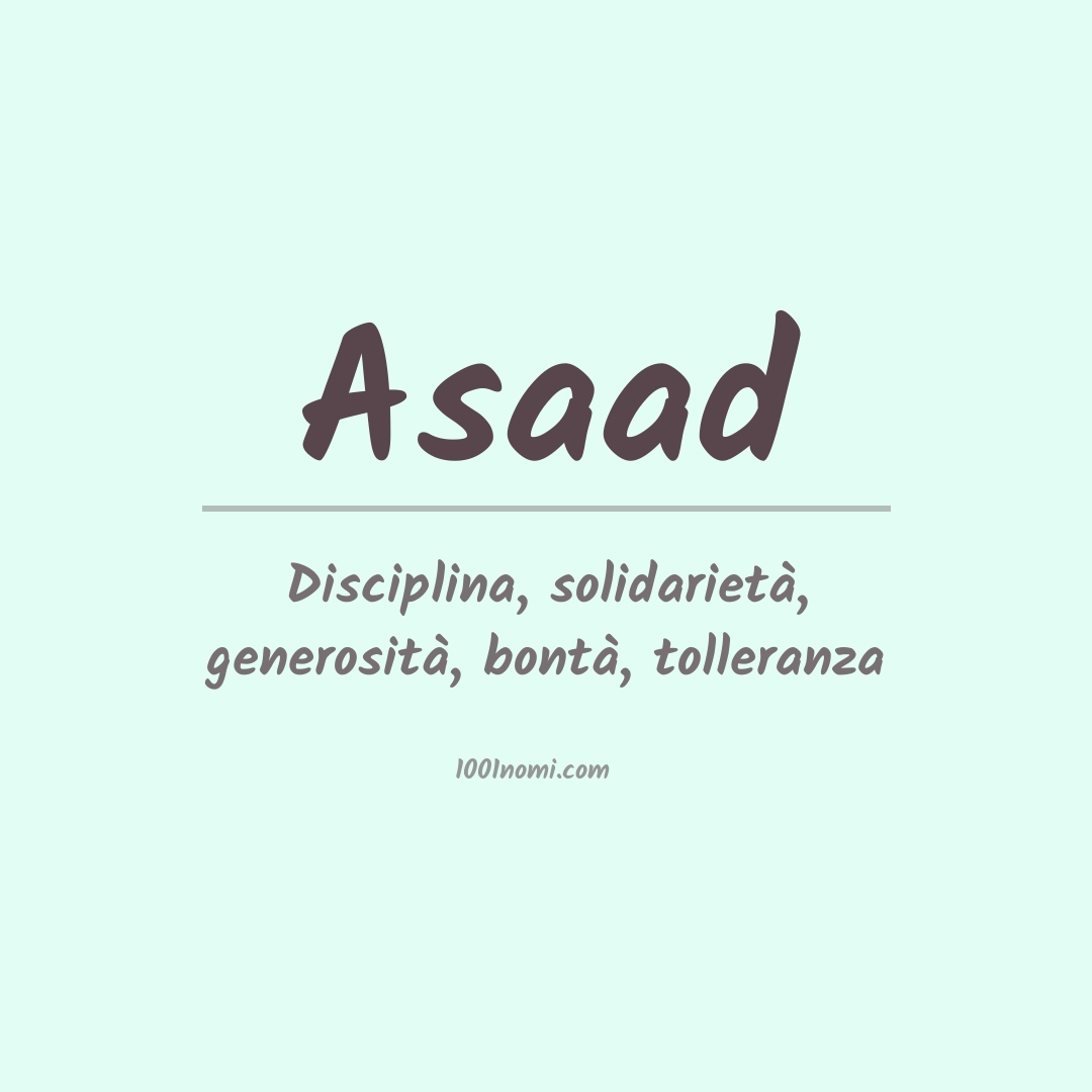 Significato del nome Asaad Significato del nome Asaad