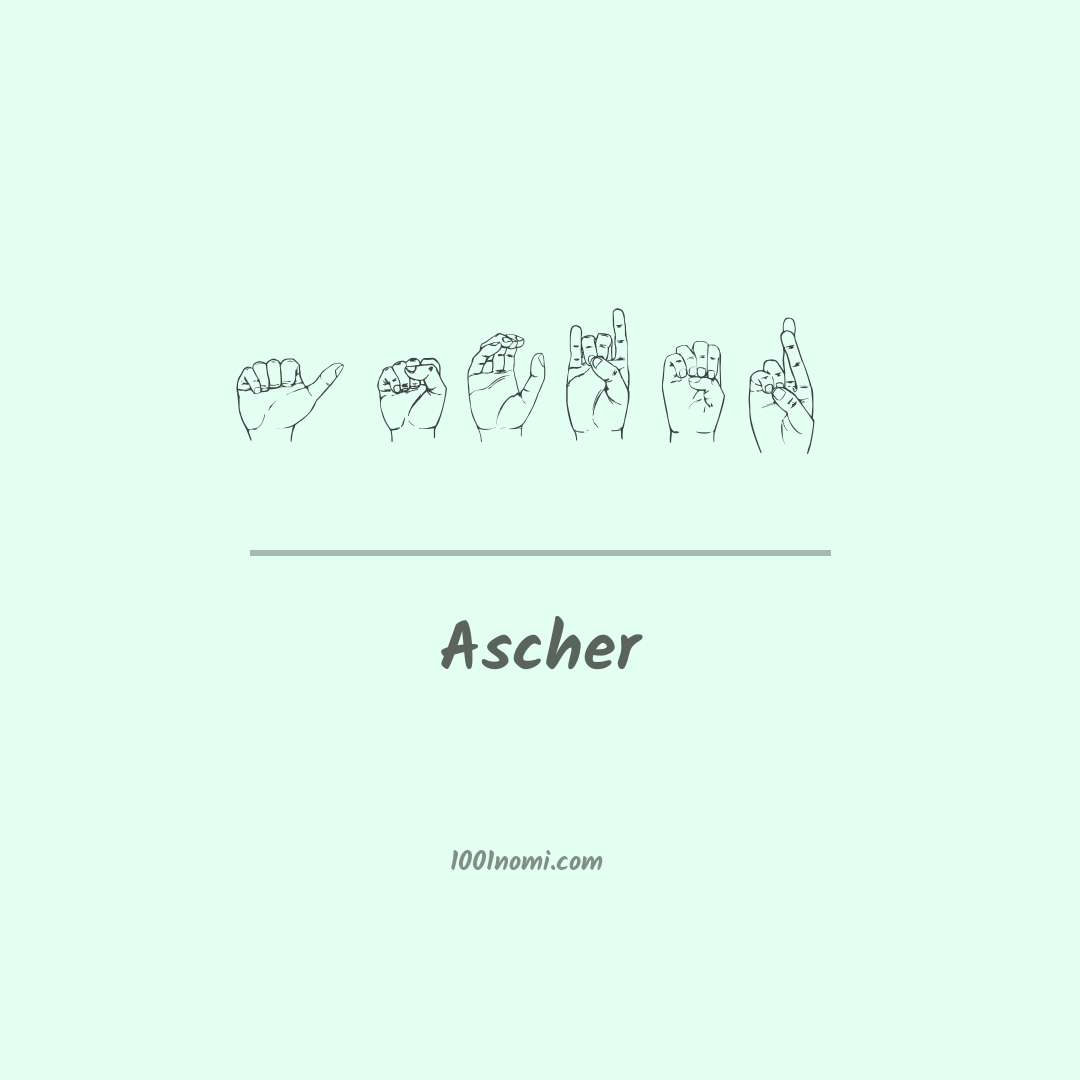 Ascher nella lingua dei segni