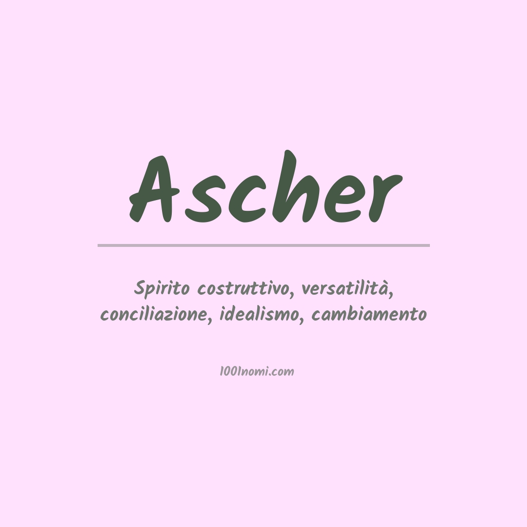Significato del nome Ascher