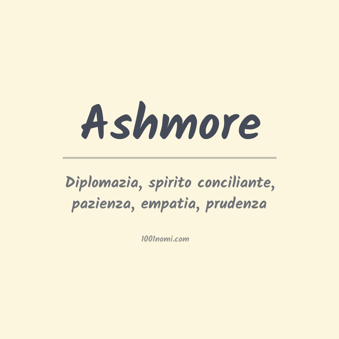 Significato del nome Ashmore