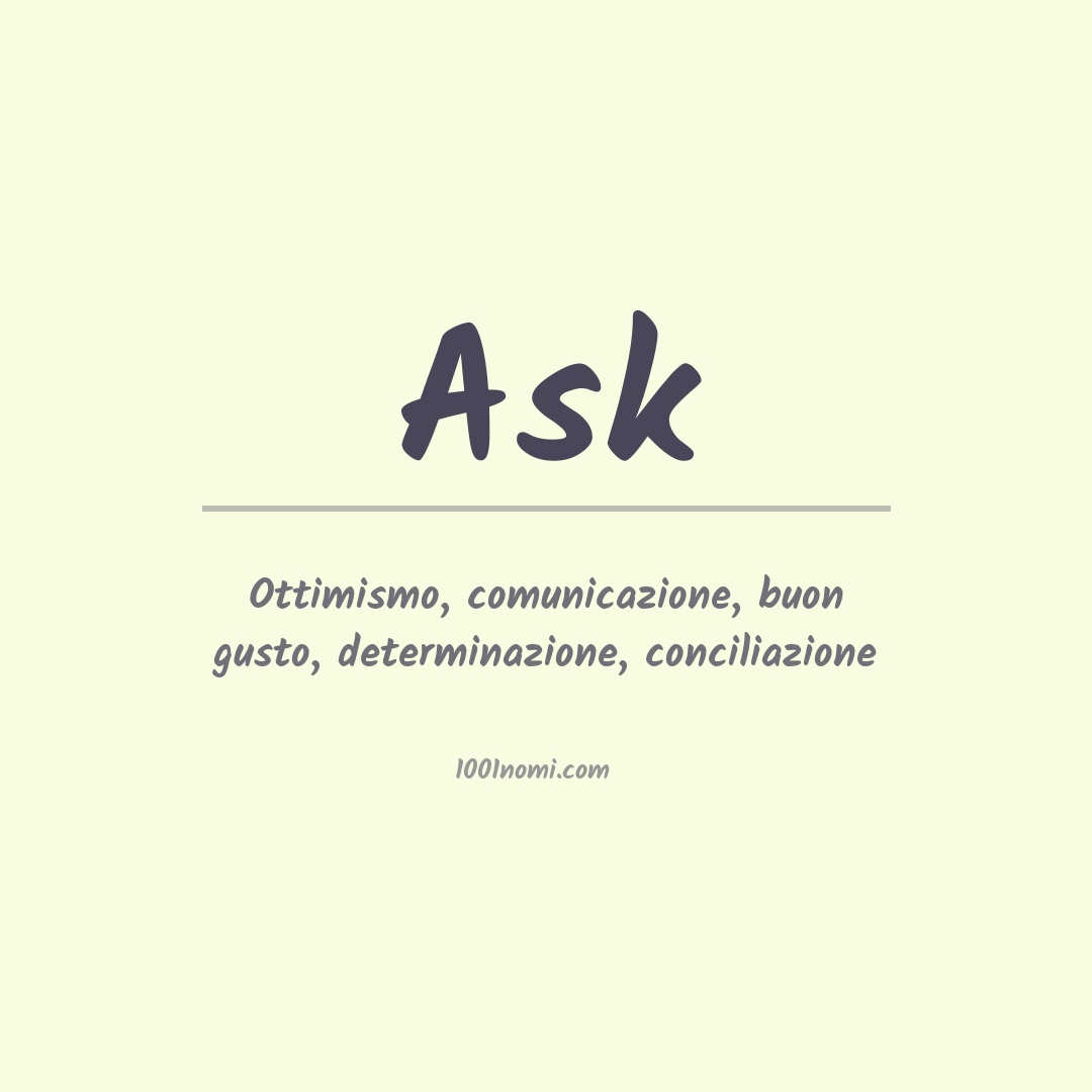 Significato del nome Ask