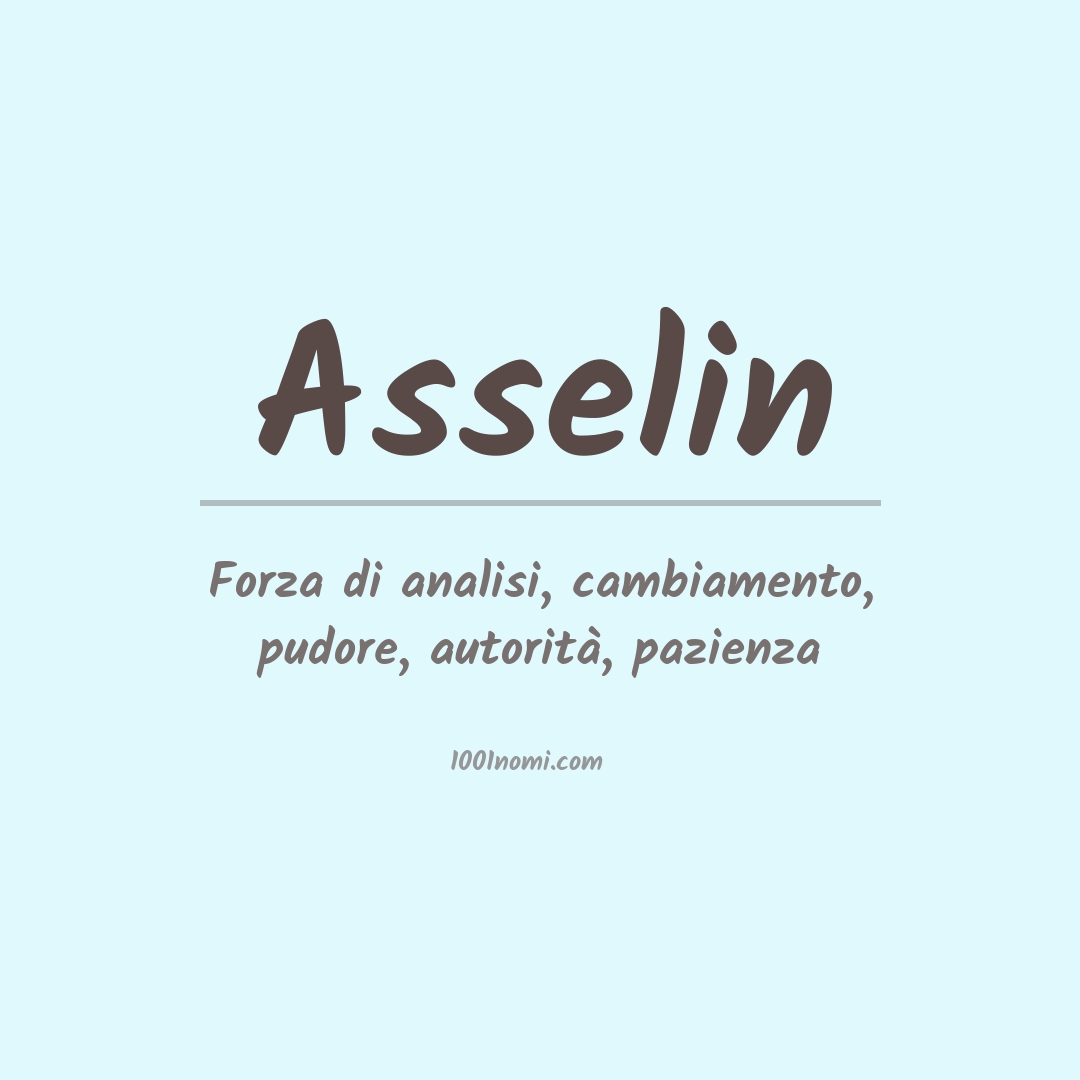 Significato del nome Asselin