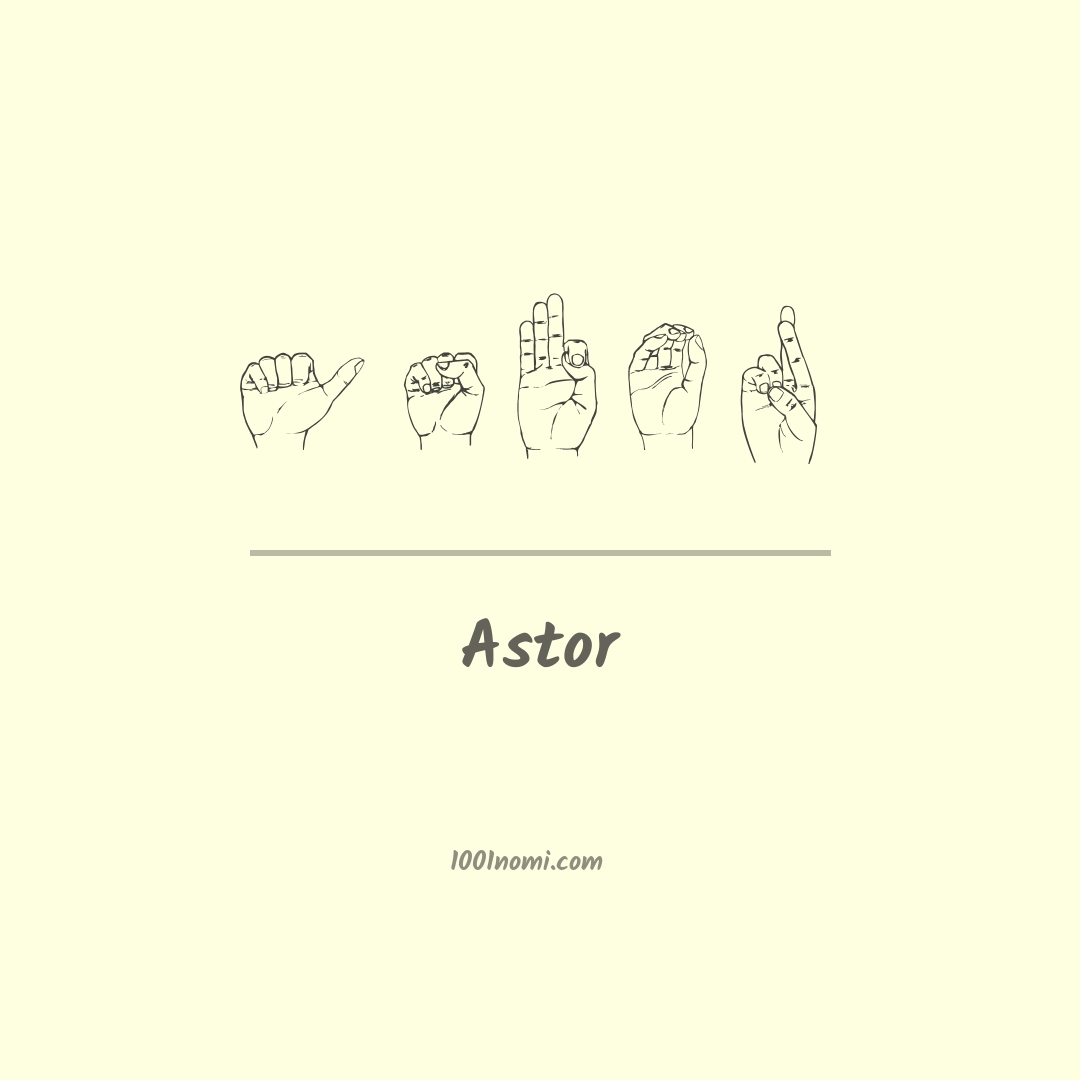 Astor nella lingua dei segni