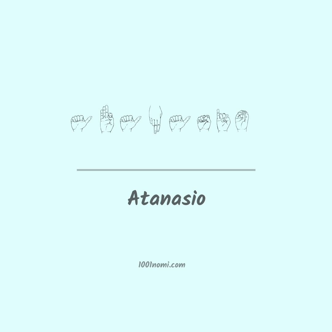 Atanasio nella lingua dei segni Atanasio nella lingua dei segni