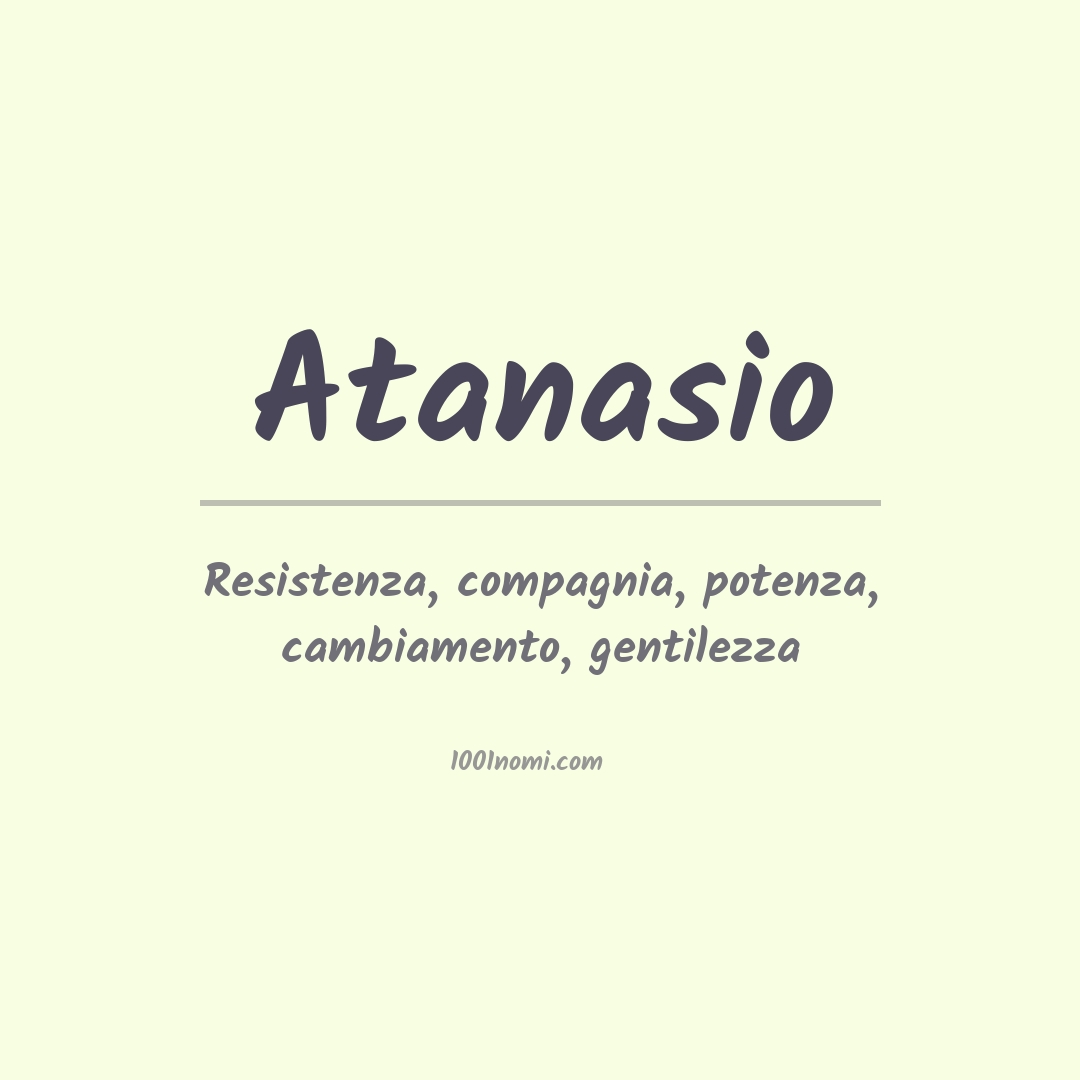 Significato del nome Atanasio