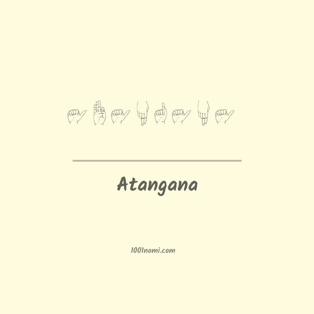 Atangana nella lingua dei segni Atangana nella lingua dei segni
