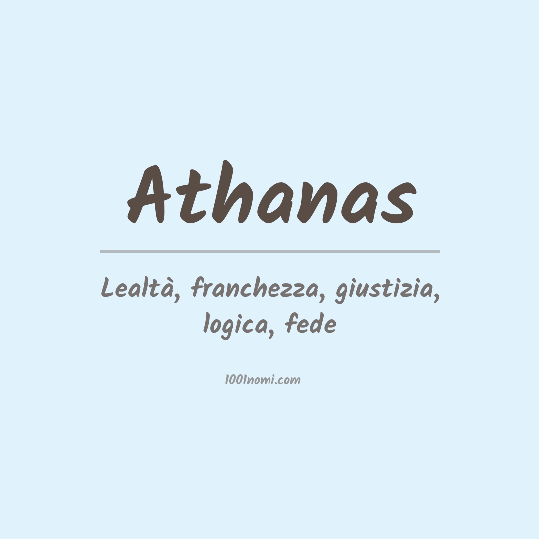 Significato del nome Athanas