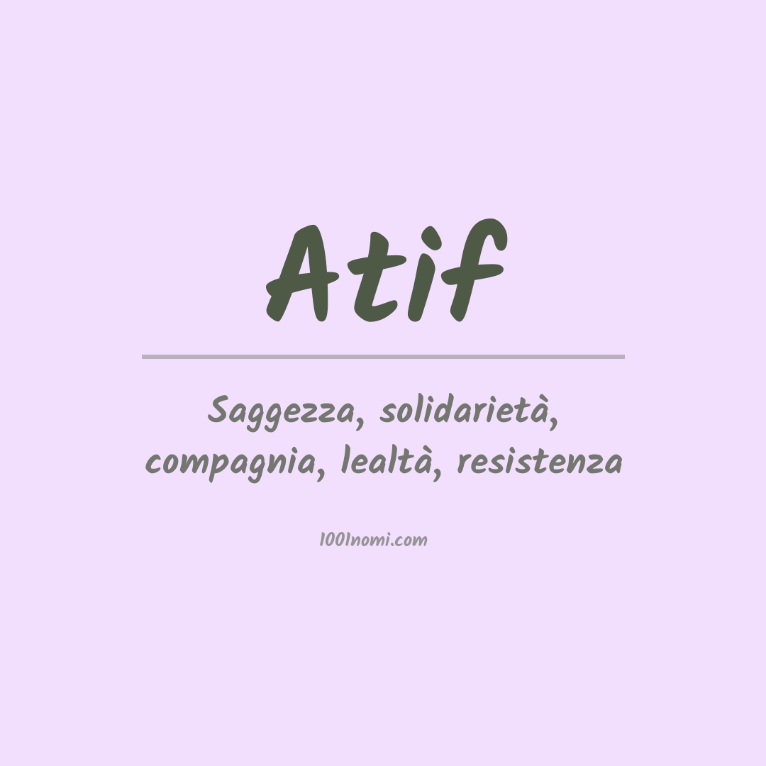 Significato del nome Atif