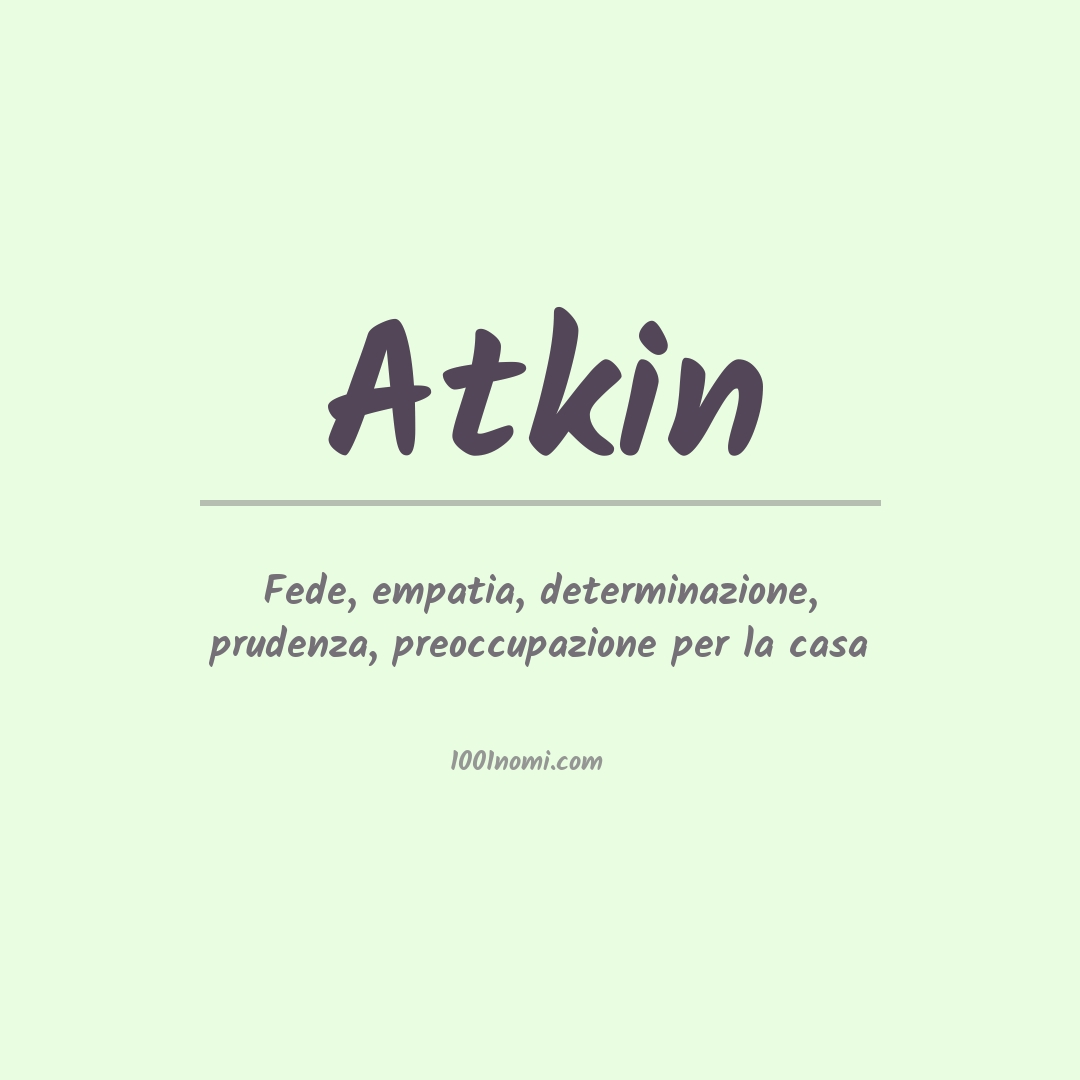 Significato del nome Atkin