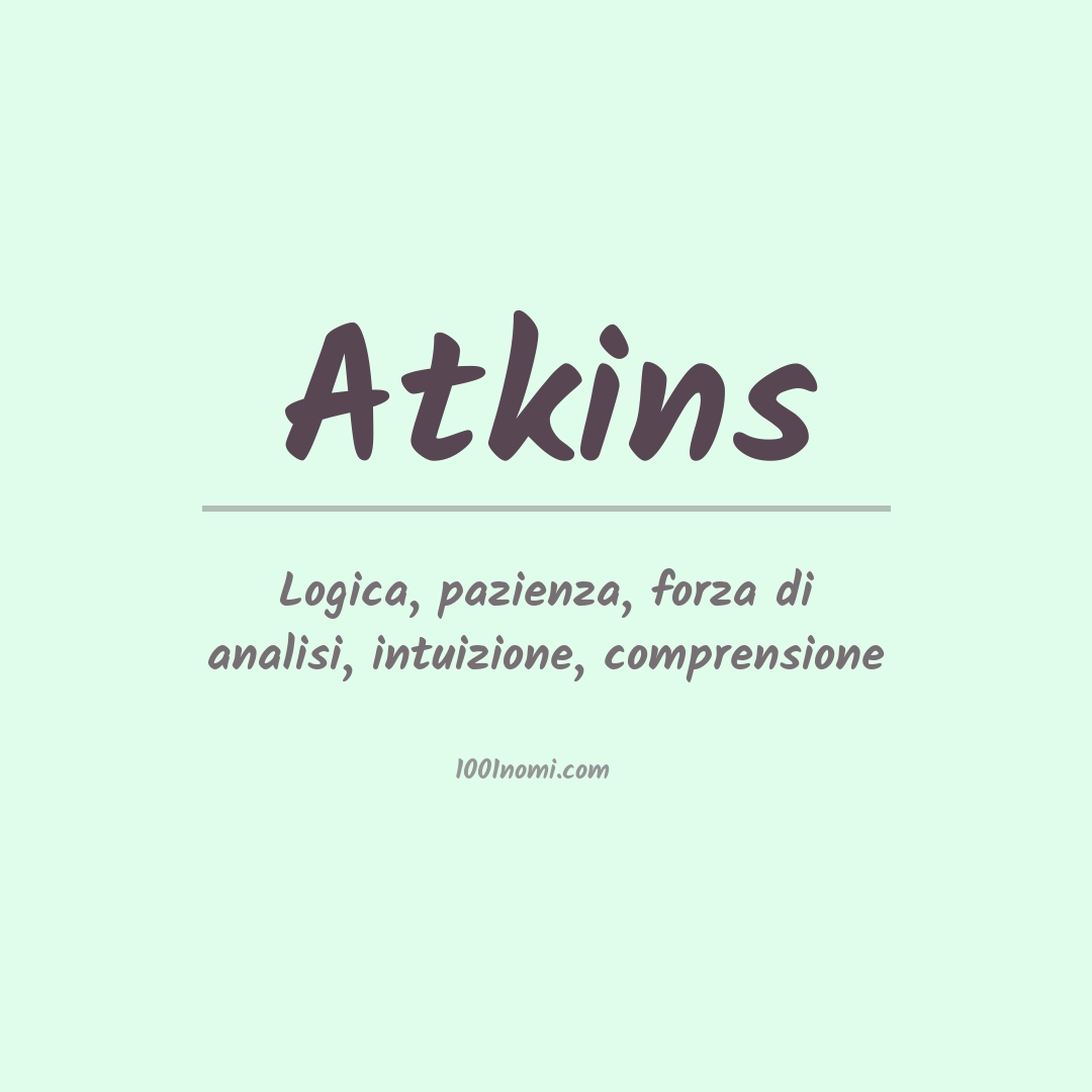 Significato del nome Atkins