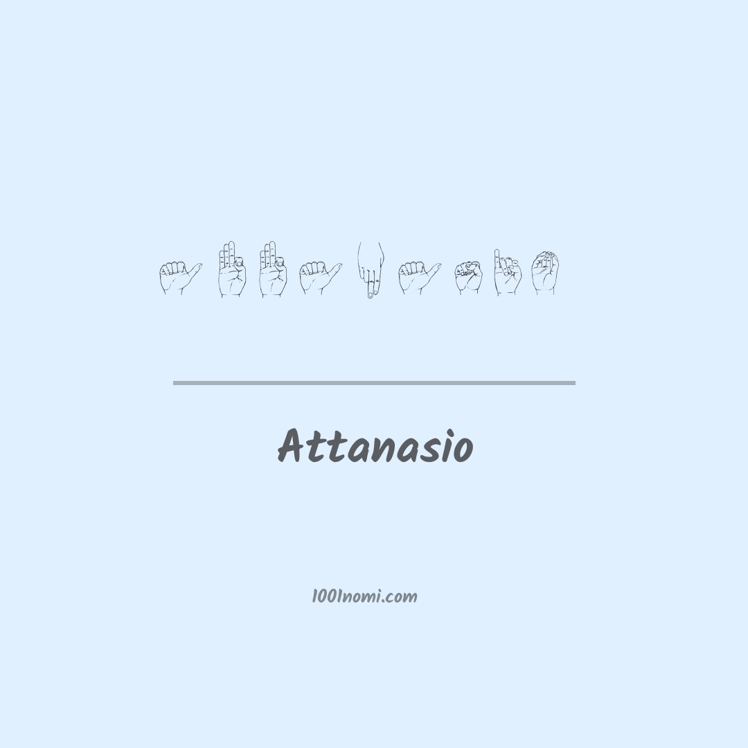 Attanasio nella lingua dei segni Attanasio nella lingua dei segni