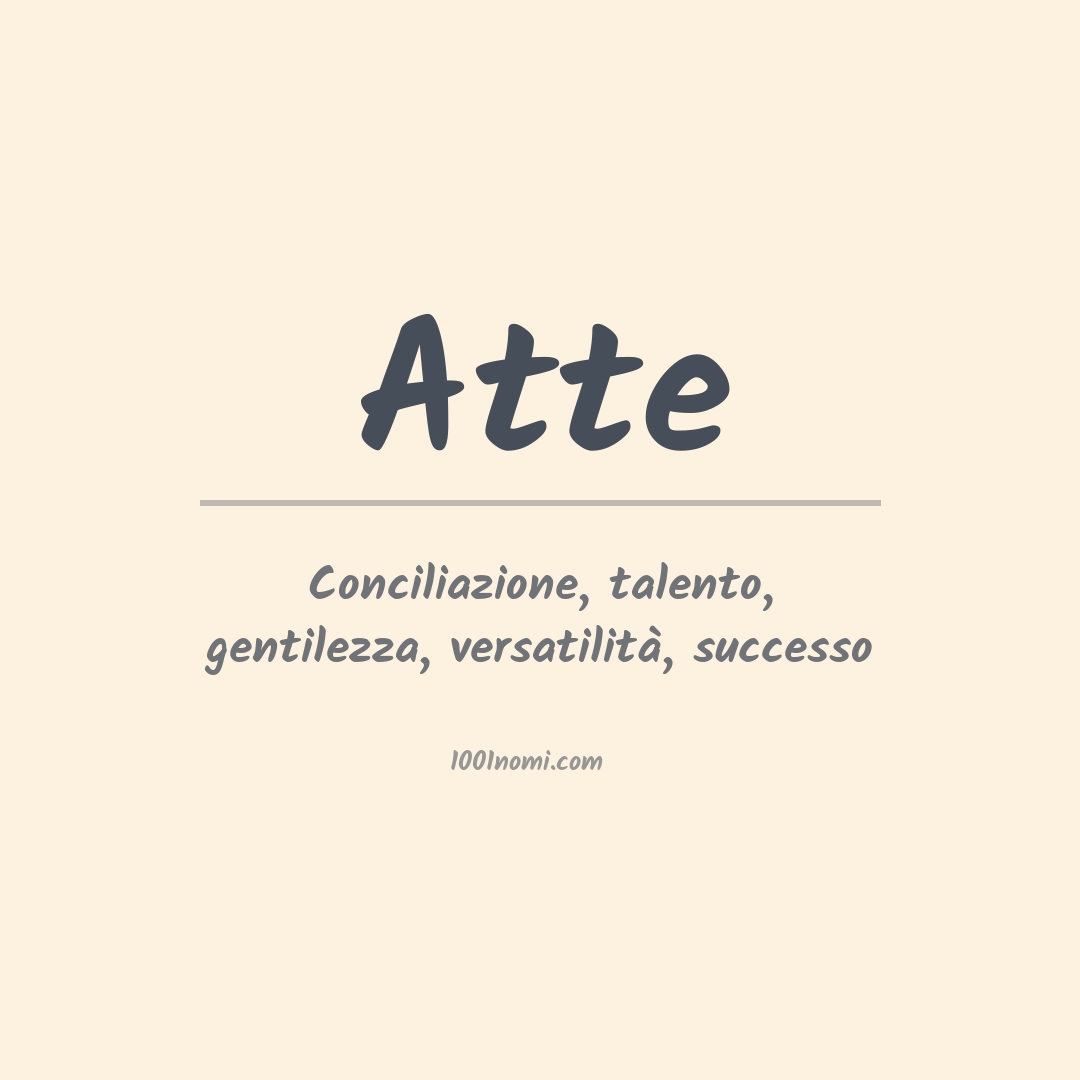 Significato del nome Atte Significato del nome Atte