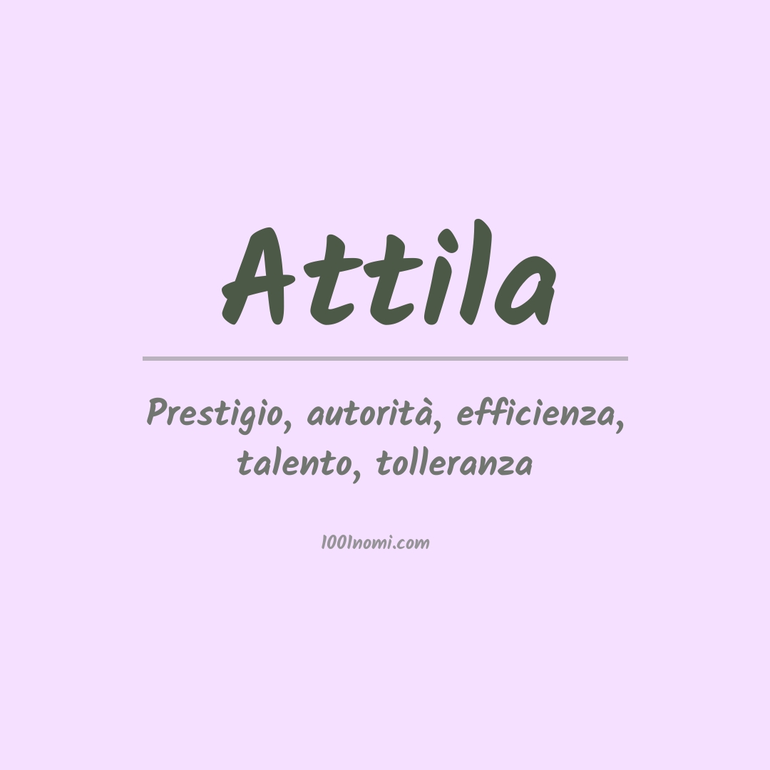 Significato del nome Attila