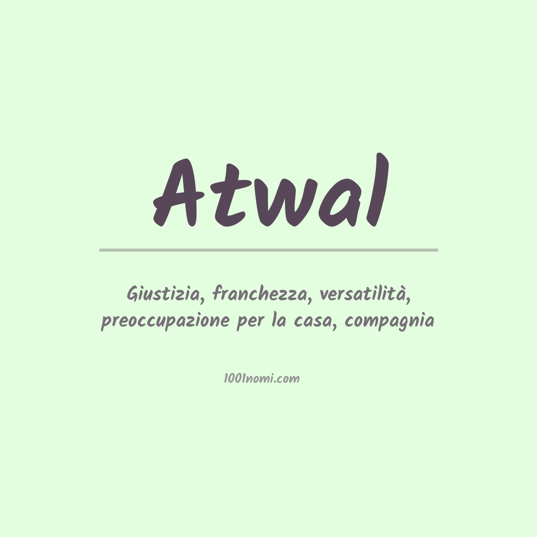 Significato del nome Atwal