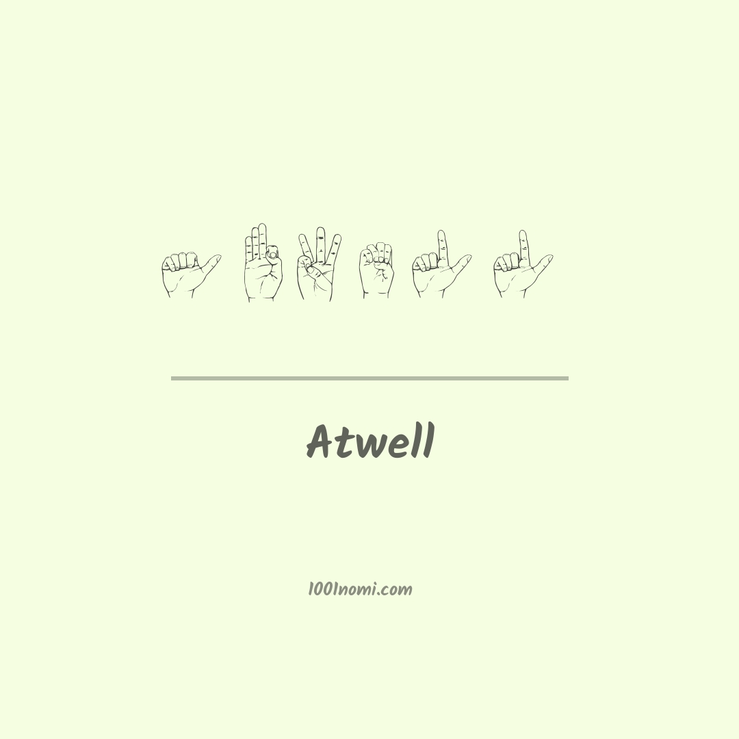 Atwell nella lingua dei segni