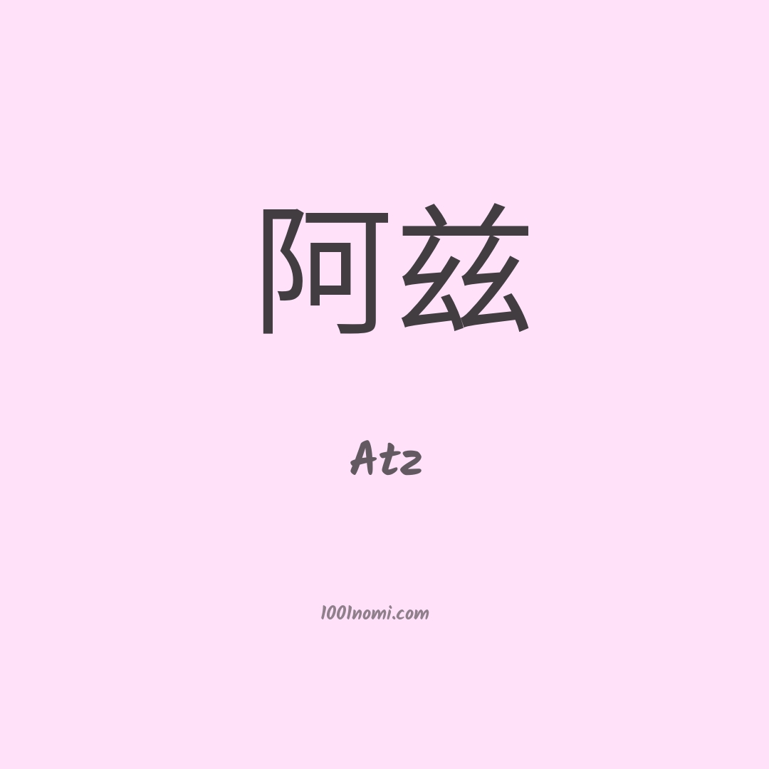 Atz in cinese Atz in cinese