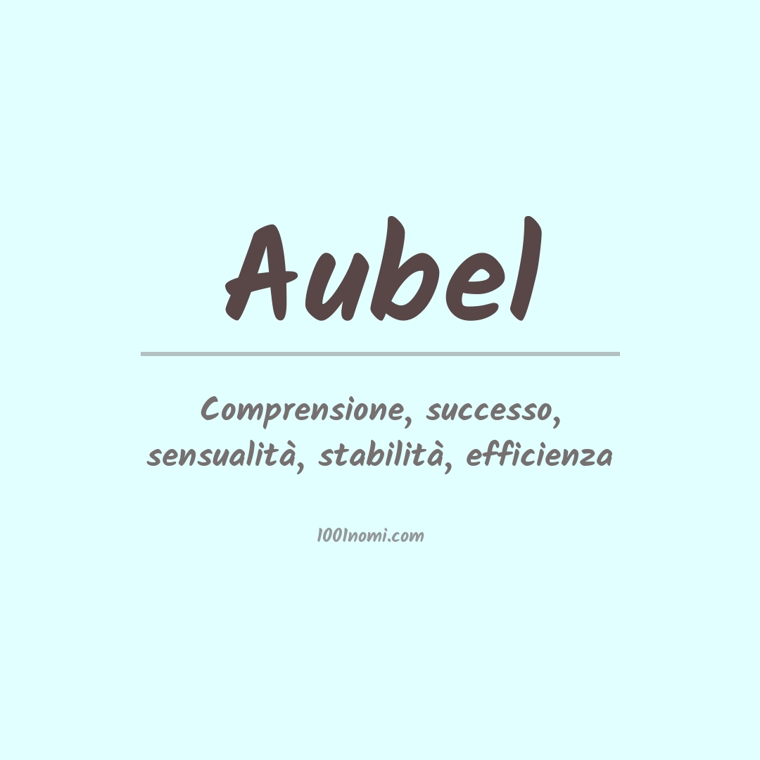 Significato del nome Aubel